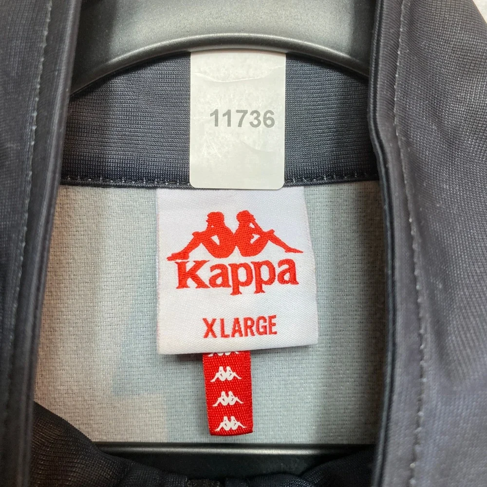 Kappa Track Jacket Mens XL Orange Black Full Zip Race Authentic Logo Sportswear